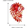 imageBriLove Womens Crystal Rhinestone Teardrop Marquise Cluster Flower Statement Brooches Pins for Wedding Party PromRuby Color GoldTone