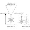 imageBriLove Womens Crystal Winter Daily Party Elegant Snowflake Pendant Necklace Hook Dangle Earrings Set for Gift01Clear SilverTone