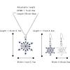 imageBriLove Womens Crystal Winter Daily Party Elegant Snowflake Pendant Necklace Hook Dangle Earrings Set for Gift04Navy Blue SilverTone