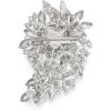 imageBriLove Womens Stunning Crystal Rhinestone Marquise Cluster Heart Shaped Leaf Brooch Pin for Wedding Party PromClear SilverTone