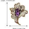 imageBriLove Womens Vintage Austrian Crystal Rhinestones Orchid Flower Brooch Pin for Party Prom