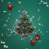 imageBriLove Womens Vintage Inspired Crystal Merry Christmas Brooch PinGreen SilverTone