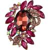 imageBriLove Women s Elegant Stunning Crystal Rhinestone Marquise Leaf Oval Bouquet Brooch Pin for Party PromPurple AntiqueGoldtone