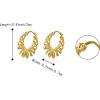 imageBriLove 14K Gold Plated Hoop Earrings for Women Mom 925 Sterling Silver Twist Huggie Hoops Gifts for Daily WearMothers DayValentines DayBirthdayChristmasAnniversary