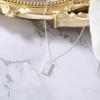 imageBriLove 925 Sterling Silver Minimalistic Moonstone Choker Pendant Necklace Gift for WomenClear SilverTone