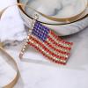 imageBriLove Austrian Crystals Waving American National Flag Brooch Pin for WomenGoldTone