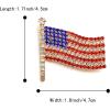 imageBriLove Austrian Crystals Waving American National Flag Brooch Pin for WomenGoldTone