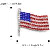 imageBriLove Austrian Crystals Waving American National Flag Brooch Pin for WomenSilverTone