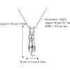 imageBriLove Dainty Cute 925 Sterling Silver Cat Pendant Necklaces Gift for Women Cat Lovers BirthdayAnniversaryChristmasClear SilverTone