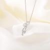 imageBriLove Dainty Cute 925 Sterling Silver Cat Pendant Necklaces Gift for Women Cat Lovers BirthdayAnniversaryChristmasClear SilverTone