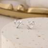 imageBriLove Dainty Simple 925 Sterling Silver Stud Earrings for WomenClassic HeartCelticButterfly Jewelry Gifts for Birthday Anniversary01Stud Heart