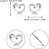 imageBriLove Dainty Simple 925 Sterling Silver Stud Earrings for WomenClassic HeartCelticButterfly Jewelry Gifts for Birthday Anniversary01Stud Heart