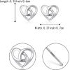 imageBriLove Dainty Simple 925 Sterling Silver Stud Earrings for WomenClassic HeartCelticButterfly Jewelry Gifts for Birthday Anniversary03Celtic Heart