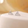 imageBriLove Dainty Simple 925 Sterling Silver Stud Earrings for WomenClassic HeartCelticButterfly Jewelry Gifts for Birthday Anniversary04Celtic Knot
