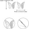 imageBriLove Dainty Simple 925 Sterling Silver Stud Earrings for WomenClassic HeartCelticButterfly Jewelry Gifts for Birthday Anniversary06Hollow Butterfly