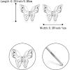 imageBriLove Dainty Simple 925 Sterling Silver Stud Earrings for WomenClassic HeartCelticButterfly Jewelry Gifts for Birthday Anniversary07Butterfly Clear
