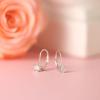 imageBriLove Moissanite Earrings for Women925 Sterling Silver Created Diamond Jewelry Brilliant Round Cut Moissanites Leverback Drop EarringsClear SilverTone