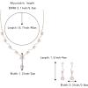 imageBriLove Wedding Jewelry Set for Women Cubic Zirconia Teardrop Marquise Flower Leaf Filigree Necklace EarringsClear RoseGoldTone