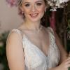 imageBriLove Wedding Jewelry for Bride Marquise CZ Flower Leaf Filigree Necklace Earrings Set Clear RoseGoldToned
