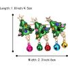 imageBriLove Womens Christmas Tree Bell Brooch Xmas Enamel Pin Gifts for Holiday