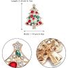imageBriLove Womens Christmas Tree Brooch Xmas MultiShape Rhinestone Pin Costume Gift Multicolor GoldTone
