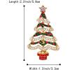 imageBriLove Womens Crystal Rhinestone WaveShape Star Merry Christmas Tree Brooch Pin Multicolor GoldToned