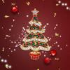 imageBriLove Womens Crystal Rhinestone WaveShape Star Merry Christmas Tree Brooch Pin Multicolor GoldToned