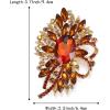 imageBriLove Womens Stunning Crystal Rhinestone Marquise Large Flower Bow Brooches Scarf Decoration Brooch Pin for Wedding PartyChampagne GoldTone