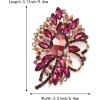 imageBriLove Womens Stunning Crystal Rhinestone Marquise Large Flower Bow Brooches Scarf Decoration Brooch Pin for Wedding PartyDeep Amethyst Color GoldTone