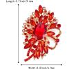 imageBriLove Womens Stunning Crystal Rhinestone Marquise Large Flower Bow Brooches Scarf Decoration Brooch Pin for Wedding PartyRuby Color GoldTone