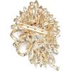 imageBriLove Womens Stunning Crystal Rhinestone Marquise Large Flower Bow Brooches Scarf Decoration Brooch Pin for Wedding PartyRuby Color GoldTone