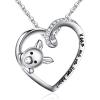 imageBriLove Gifts for Mom Women 925 Sterling Silver Cubic Zirconia Engraved Keep Me in Your Heart Cute Pig Pendant Necklace Gift for Mothers DayValentines DayBirthdayChristmasAnniversaryKeep Me In Your Heart