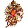 imageBriLove Womens Stunning Crystal Rhinestone Marquise Large Flower Bow Brooches Scarf Decoration Brooch Pin for Wedding PartyChampagne GoldTone