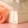 imageBriLove 925 Sterling Silver Dainty Infinity Love Heart Pendant Necklace Gift for Women BirthdayMothers DayValentines DayChristmasClear SilverTone