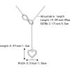 imageBriLove 925 Sterling Silver Dainty Infinity Love Heart Pendant Necklace Gift for Women BirthdayMothers DayValentines DayChristmasClear SilverTone