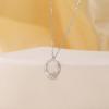 imageBriLove Dainty Elegant 925 Sterling Silver Circle Knot Pendant Choker Necklace Gift for BirthdayMothers DayValentines DayChristmas Jewelry