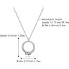 imageBriLove Dainty Elegant 925 Sterling Silver Circle Knot Pendant Choker Necklace Gift for BirthdayMothers DayValentines DayChristmas Jewelry