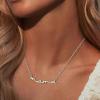 imageBriLove Mama Necklace 925 Sterling Silver Mom Necklace for Women Dainty Mother Jewelry Cute Pendant Necklaces Gift for Mothers DayBirthdayValentines DayChristmasClear SilverTone