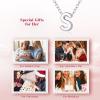 imageBriLove Personalized 925 Sterling Silver Dainty Small Tiny Initial Heart Pendant Choker Necklace Gift for Women Mothers DayValentines DayBirthdayChristmasAnniversaryAInitial S Necklace