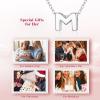 imageBriLove Personalized 925 Sterling Silver Dainty Small Tiny Initial Heart Pendant Choker Necklace Gift for Women Mothers DayValentines DayBirthdayChristmasAnniversaryAInitial M