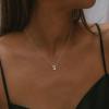 imageBriLove Personalized 925 Sterling Silver Dainty Small Tiny Initial Heart Pendant Choker Necklace Gift for Women Mothers DayValentines DayBirthdayChristmasAnniversaryAInitial S Necklace