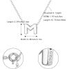 imageBriLove Personalized 925 Sterling Silver Dainty Small Tiny Initial Heart Pendant Choker Necklace Gift for Women Mothers DayValentines DayBirthdayChristmasAnniversaryAInitial M