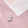imageBriLove Romance Love Heart Moissanite Necklaces for Women925 Sterling Silver Elegant Anniversary Eternity Jewelry Pendant Gift for Mom Wife Mothers DayClear SilverTone