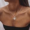 imageBriLove Romance Love Heart Moissanite Necklaces for Women925 Sterling Silver Elegant Anniversary Eternity Jewelry Pendant Gift for Mom Wife Mothers DayClear SilverTone
