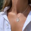 imageBriLove Romance Love Heart Moissanite Necklaces for Women925 Sterling Silver Elegant Anniversary Eternity Jewelry Pendant Gift for Mom Wife Mothers DayClear SilverTone