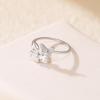 imageBriLove Womens 925 Sterling Silver Cubic Zirconia Dainty Butterfly Adjustable Statement Ring Jewelry Gifts for Valentines DayBirthdayAnniversaryClear SilverTone