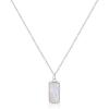imageBriLove 925 Sterling Silver Nature Stone Minimalistic Moonstone Opal Agate Choker Pendant Necklace Gift for Women BirthdayMothers DayValentines DayChristmasRectangle Moonstone