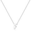 imageBriLove Personalized 925 Sterling Silver Dainty Small Tiny Initial Heart Pendant Choker Necklace Gift for Women Mothers DayValentines DayBirthdayChristmasAnniversaryAInitial F