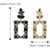 imageBriLove Art Deco Sparkly Rhinestone Marquise Teardrop Rectangle Geometric Statement Dangle Earrings for Women Party Prom AccessoriesBlack GoldToned