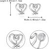 imageBriLove Dainty Simple 925 Sterling Silver Stud Earrings for WomenClassic HeartCelticButterfly Jewelry Gifts for Birthday Anniversary02Clip On Heart
